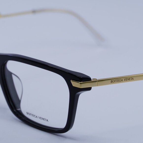 Bottega Veneta BV1040OA 001 Eyeglasses Black/Gold 54mm Rectangle Frame - Picture 4 of 10